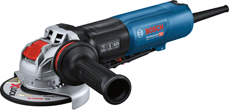 Bosch GWX 17-125 PSB angle grinder with X-LOCK system.