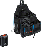 Bosch tool pouch set with multiple storage pockets.