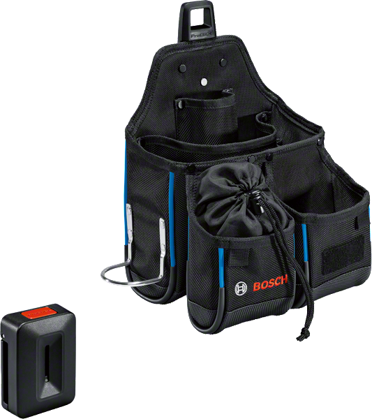 Bosch tool pouch set with multiple storage pockets.