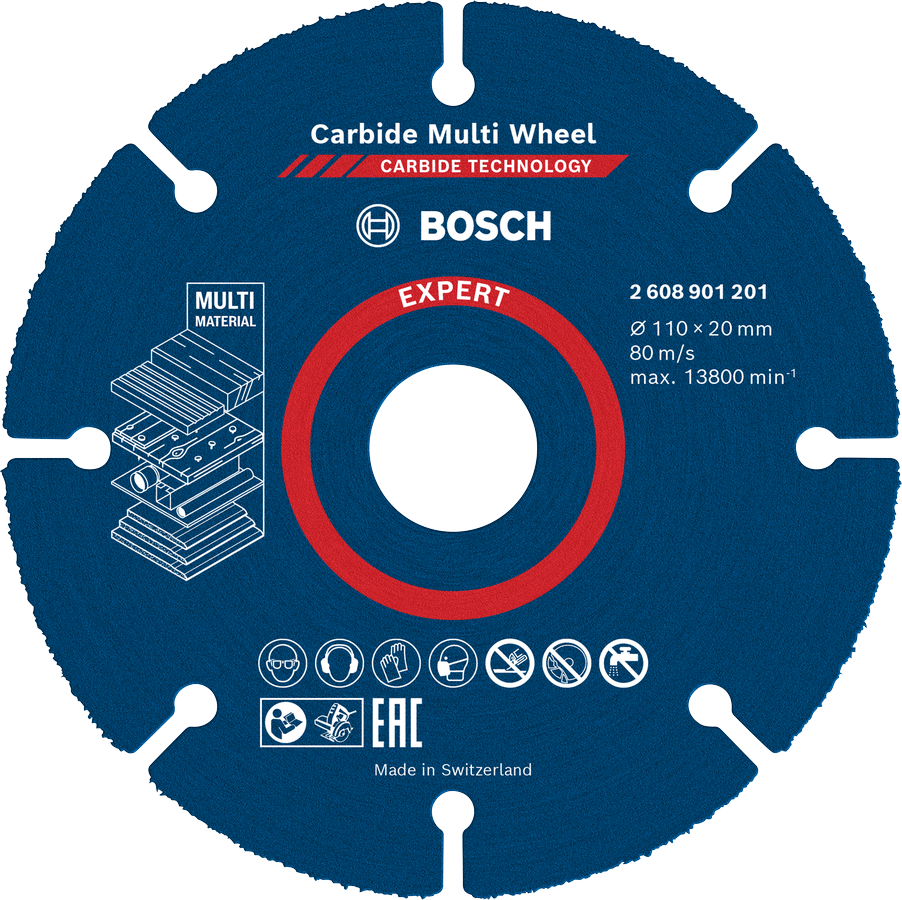 Bosch EXPERT Multi Material carbide cutting disc 110x20mm.