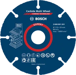 Bosch EXPERT Multi Material carbide cutting disc 110x20mm.