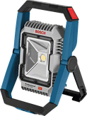 Bosch GLI 18V-1900 LED work light with adjustable stand.