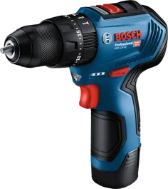 Blue Bosch cordless drill.
