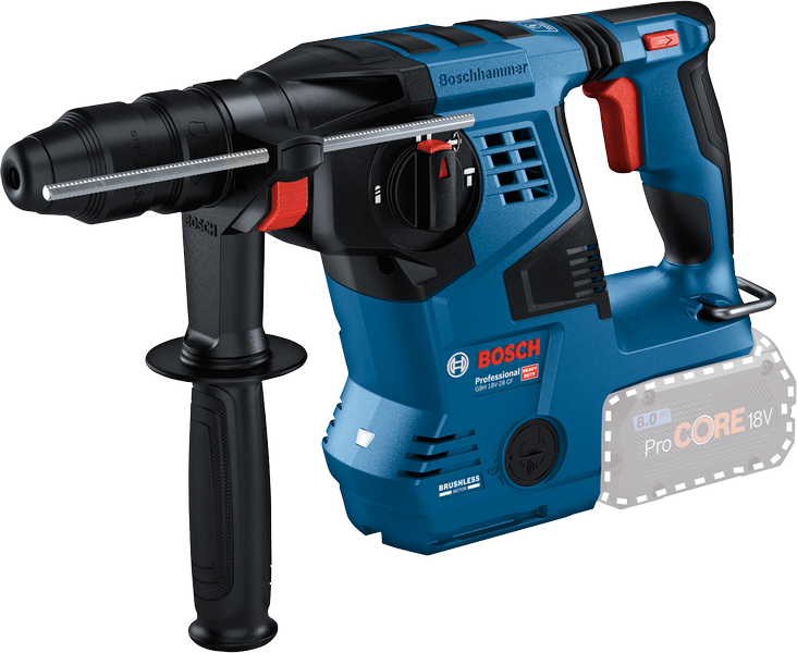 Bosch GBH 18V-28 CF cordless rotary hammer drill.