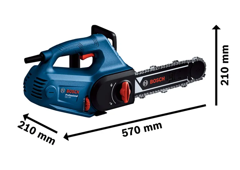Bosch GAC 250 AAC block cutter, compact design.