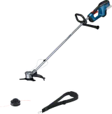 Bosch GFR 18V-23 cordless grass trimmer with strap.