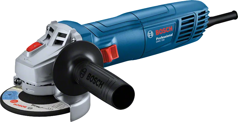 Bosch GWS 700 angle grinder with side handle.
