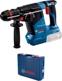 Bosch GBH 187-LI rotary hammer with carrying case.