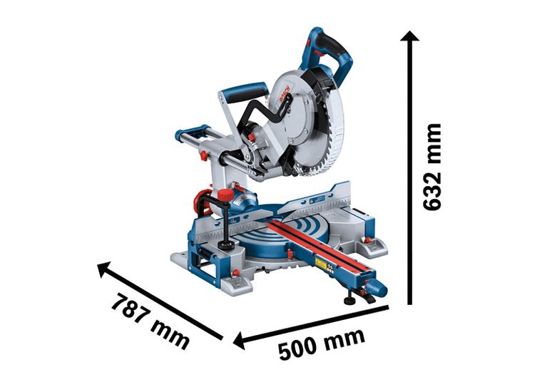 Bosch GCM 18V-254 D cordless mitre saw with BITURBO feature.