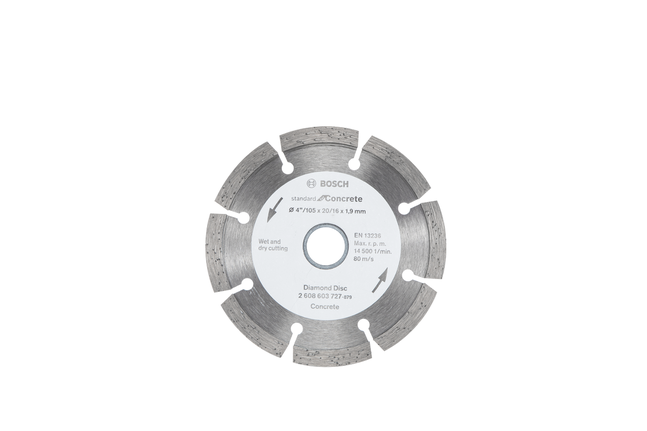 Bosch diamond cutting disc BPE for universal concrete cutting.