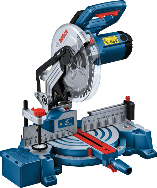 Bosch GCM 254 miter saw with precision cutting scale.