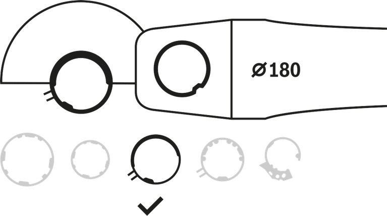 Protective guard Bosch combination guard for 180 mm angle grinder screw fitting.