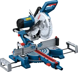 Bosch GCM 254 D mitre saw with adjustable angle guide.