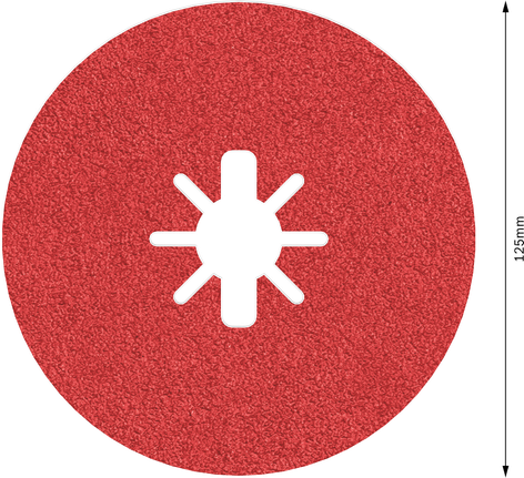 PRO R780 X-Lock Fibre Disc, 125 mm, G60 Bosch PRO R780 X-Lock fibre disc 125mm grit 60.