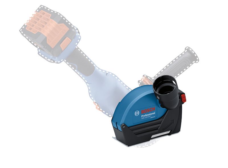 Bosch GDE 125 EA-T dust extraction guard for angle grinders.