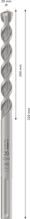PRO SDS max-4 Hammer Drill Bit, 20 x 200 x 320 mm PRO SDS max-4 Hammer Drill Bit, 20 x 200 x 320 mm