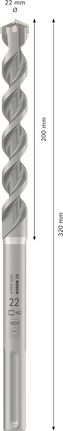 PRO SDS max-4 Hammer Drill Bit, 22 x 200 x 320 mm PRO SDS max-4 Hammer Drill Bit, 22 x 200 x 320 mm