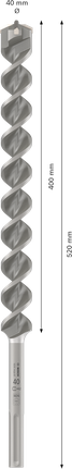 PRO SDS max-4 Hammer Drill Bit, 40 x 400 x 520 mm PRO SDS max-4 Hammer Drill Bit, 40 x 400 x 520 mm