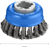 Bosch PRO Metal heavy X-Lock cup brush 75 mm.