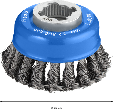 Bosch PRO Metal heavy X-Lock cup brush 75 mm.