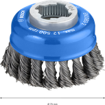 Bosch PRO Metal heavy X-Lock Cup Brush 75 mm for grinders.