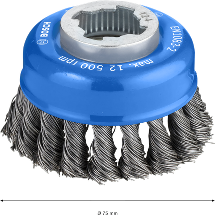 Bosch PRO Metal heavy X-Lock Cup Brush 75 mm for grinders.