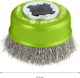 Bosch PRO Stainless Steel clean X-Lock Cup Brush 75 mm.
