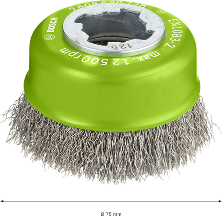 Bosch PRO Stainless Steel clean X-Lock Cup Brush 75 mm.