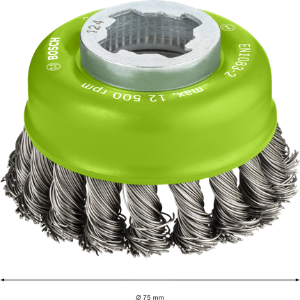 Bosch PRO Stainless Steel X-Lock Cup Brush 75 mm.