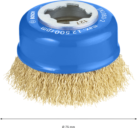Bosch PRO Metal clean Cup Brush 75mm X-Lock for angle grinders.