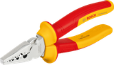 Bosch VDE crimping plier 180mm with insulated handles.