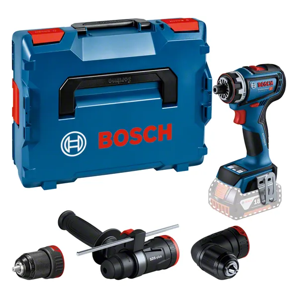 Bosch GSR 18V-90 FC cordless drill set with case.