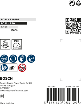Bosch PRO Metal heavy X-Lock cup brush 75 x 0.35 mm.