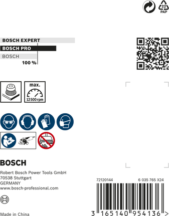 Bosch PRO Metal heavy X-Lock Cup Brush 75 mm for angle grinders.