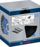 Bosch PRO Metal heavy X-Lock Cup Brush 75 mm for angle grinders.