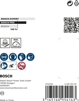 Bosch PRO Stainless Steel clean X-Lock Cup Brush for angle grinders.