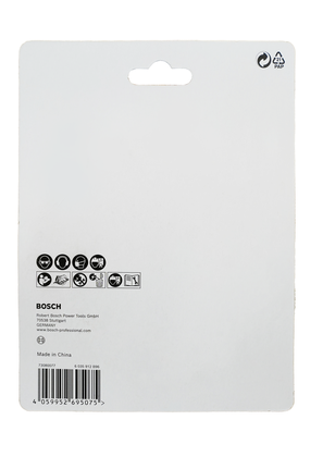 Bosch accessory packaging with product symbols.