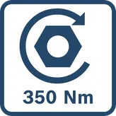 Bosch GDS 18V-350 cordless impact wrench, ergonomic grip.