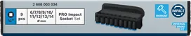 Bosch PRO Impact Socket Set 1/4 inch 9 pieces.