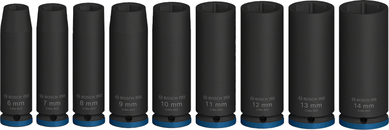 Bosch PRO Impact Socket Set 1/4 inch deep 9 pcs.
