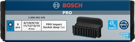 Bosch PRO Impact Socket Set 1/4 inch deep 9 pcs.