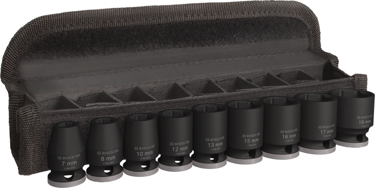 Bosch PRO Impact Socket Set 3/8 inch 9 pieces in case.