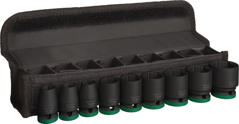 Bosch PRO Impact Socket Set 1/2 inch standard 9 pcs.