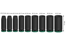 Bosch PRO Impact Socket Set 1/2 inch deep 9 pcs.