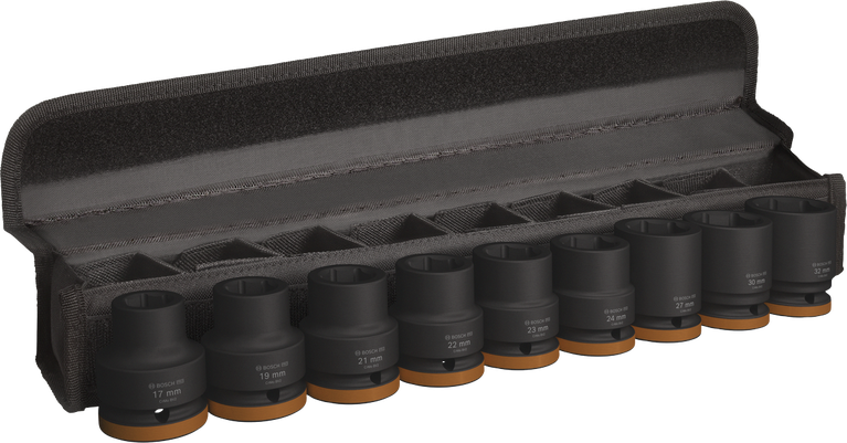 Bosch PRO Impact Socket Set 3/4 inch, 9 pieces in case.
