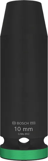 Bosch PRO Impact Socket 1/2 inch 10 mm deep.