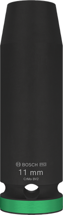 Bosch PRO Impact Socket 1/2 inch 11 mm deep.