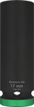Bosch PRO Impact Socket 1/2 inch 17 mm deep.