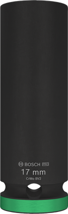 Bosch PRO Impact Socket 1/2 inch 17 mm deep.