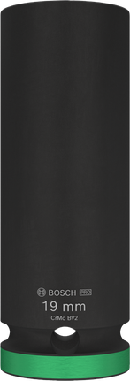 Bosch PRO Impact Socket 1/2 inch 19 mm deep.